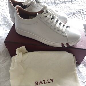 Bally Asher White Calf Leather Sneaker size10